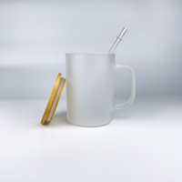 Thé lait bière blanc sublimation 17oz givré 11oz tasse à café en verre sublimable clair avec poignée pour cadeaux personnalisés