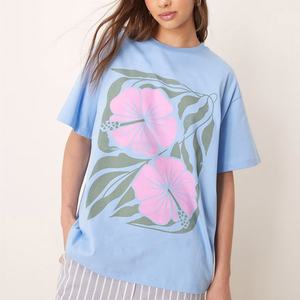 Manufacturer Beach Printed <b>Plus</b> <b>Size</b> T-<b>Shirt</b> Customized Breathable Eco-friendly <b>Linen</b> T-<b>Shirt</b> Women - Product Image 1