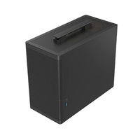 0.8mm SPCC TG Glass Mini-ITX Motherboard Mid Tower Portable PC Case with Tempered Glass Side Panel and 12cm Front Cooling Fan