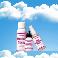 Vente en gros de colle pour cheveux 38 ml 1,3 oz, colle pour perruque en dentelle, colle pour dentelle imperméable, étiquette privée, spray fondant, spray protecteur de la peau