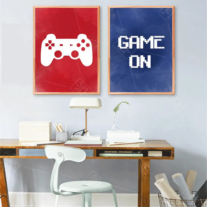 Video Game Wall Art Canvas Schilderij Gaming Room Decor Posters En Prints Abstracte Party Kunstwerk Foto Voor Jongens Kamer Decoratie