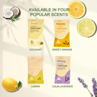 Tablettes de savon pour les mains effervescentes écologiques OEM à haute mousse avec couleurs personnalisables et divers parfums