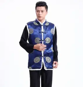 Ecowalson-traje chino Qipao Tang para Año Nuevo, chaleco grueso de terciopelo, fiesta de noche tradicional, boda, Cheongsam Retro