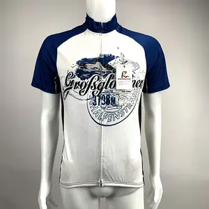 Camisa de ciclismo de manga curta personalizada de secagem rápida para mountain bike camisa de ciclismo com zíper