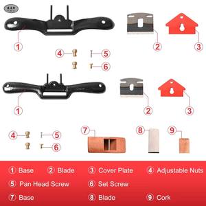 Promotion bois rabots à main ensemble 10 "réglable fer oiseau rabot Arpenter manuel outils de travail du bois - Product Image 5
