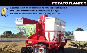 เครื่องหว่านเมล็ดพืชอเนกประสงค์3แถวน้ำหนัก1500กก. เครื่องหว่านมันฝรั่งข้าวโพด - Product Image 6