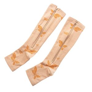 Calcetines de compresión con cremallera y Punta abierta hasta la rodilla, <span class=keywords><strong>para</strong></span> mujer, <span class=keywords><strong>para</strong></span> dormir, belleza, previene venas varicosas - Product Image 6