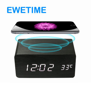 Mẫu miễn phí ewetime LED đồng hồ báo thức với sạc không dây cho Văn phòng Phòng phòng khách nhà bếp sử dụng các biện pháp hộ gia đình nhiệt độ - Product Image 2