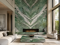 Dalle de quartzite Fuchsite Cristallo polie, pierre naturelle verte, panneau mural décoratif, plan de travail, dessus d'îlot de cuisine, dessus de console