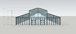 Carpa para boda, fiesta, evento, tamaño personalizado, marco de aleación de aluminio, color negro, color personalizado - Product Image 4