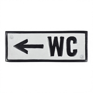 Panneau mural WC en métal fait main, plaque personnalisée, décorations murales, style campagnard, panneaux muraux faits à la main, autres décorations - Product Image 1