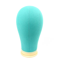 Support de Présentation Mannequin Tête de Perruque en Toile Colorée avec Support Réglable et Mobile pour Coiffure et Présentation de Perruques