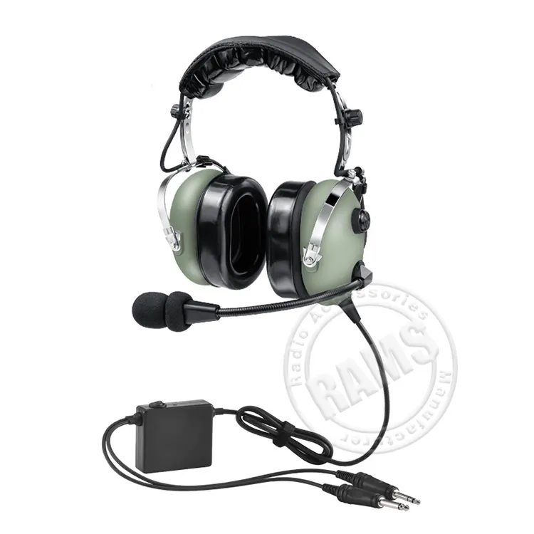 Custom Logo Pilot Headset ANR Aviation Headset (Active Noise Reduction) with Blue tooth and Microphone
