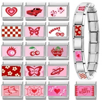 Pulsera de Acero Inoxidable Apilable, Modular y Multifuncional de la Serie Roja, Regalo Cristiano Creativo para Cumpleaños, Diseño DIY
