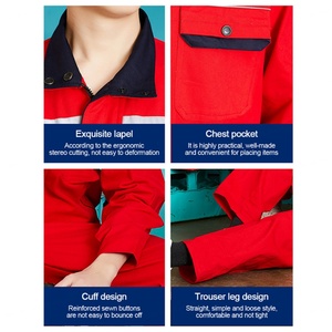 ชุดทำงานผ้าฝ้ายแท้ 100% ทนทาน ปลอดภัย ป้องกันไฟฟ้าสถิตย์ สะท้อนแสง ระบายอากาศได้ดี รับสกรีนโลโก้ ทรงเข้ารูป ทนความร้อนได้ถึง 800 องศาเซลเซียส - Product Image 3