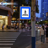 Panneau de signalisation pour passage piétonnier à LED haute luminosité, étanche, boîte lumineuse de sécurité pour piétons, pour utilisation routière