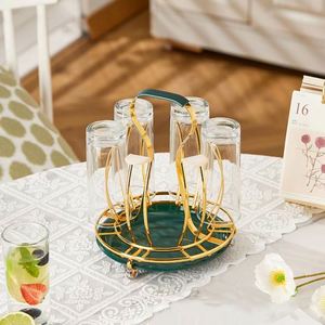 Round Drum Drain Cup Holder Light Luxury Creative European Land Water Cup Hanging <b>Rack</b> <b>Kitchen</b> Water Storage <b>Rack</b> - Product Image 4