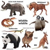 Ornements transfrontaliers en PVC, modèles d'animaux simulés : Éléphant, Hibou, Kangourou, Lézard, Panda, Pingouin, Cheval cornu, Serpent à clochettes, Maternité