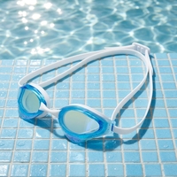 Lunettes de natation hydrodynamiques professionnelles avec verres miroir électroplaqués, conception anti-fuite, en PC et silicone