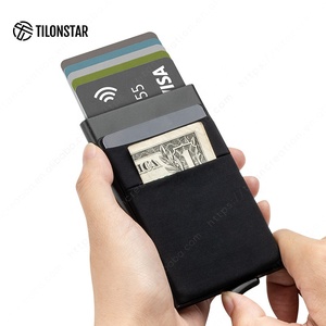 TILONSTAR TVC106 Slimline Pocket Funda de aluminio Hombres Business ID Tarjeteros Monedero Pop up RFID Titular de la tarjeta de crédito - Product Image 3