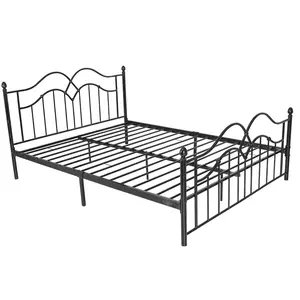 Free Sample Single Iron Cots Green Steel Bed Prices