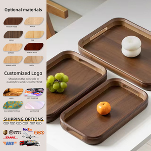 Plateau de service rectangulaire écologique de qualité alimentaire pour la maison, la cuisine, le café, le thé, les fruits, les collations - Product Image 1