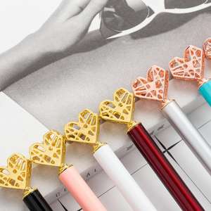 Kawaii cristal bolígrafo de chica de moda en forma de corazón de diamante grande pluma de Metal de Material Escolar <span class=keywords><strong>Bolis</strong></span> Escolares la escuela suministros - Product Image 2