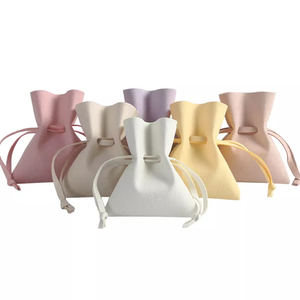 Microfiber <b>Drawstring</b> Gift Bags Jewelry Rings Necklace Bracelet Packaging <b>Pouches</b> Chic Wedding Favor Candy Goodie Velvet Bag - Product Image 4