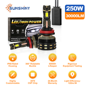 Phare <span class=keywords><strong>LED</strong></span> de voiture Sunshiny X03 <span class=keywords><strong>H7</strong></span> H4 3570 CSP 250W avec refroidissement par ventilateur, Plug and Play, 30000LM, Super Lumineux, <span class=keywords><strong>Ampoule</strong></span> de phare <span class=keywords><strong>LED</strong></span> automobile - Product Image 1