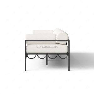 Canapé <span class=keywords><strong>de</strong></span> <span class=keywords><strong>jardin</strong></span> en <span class=keywords><strong>aluminium</strong></span> Sageliving, style moderne et contemporain, coussin à séchage rapide, écologique, durable, mobilier d'extérieur imperméable - Product Image 3