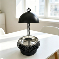 Nouveau design chauffe-plat en acier inoxydable noir 8L à chauffage à l'alcool, longue durée de vie, contrôle manuel de la température 50-70°C