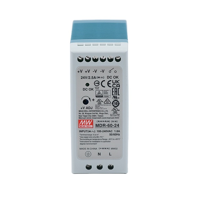 MeanWell MDR-60-24 5V 12V 24V 48V 2.5A DIN Rail Switching Power Supply for Industrial Control System