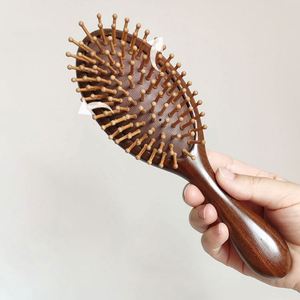 Wooden Paddle Hair <b>Brush</b> Natural Wood Bristle Scalp Massage <b>Brush</b> for Daily Hair Care - Product Image 3