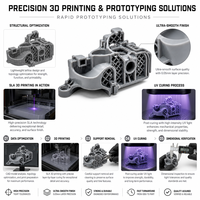 Service d'impression 3D SLA personnalisé, usine chinoise, prototypage rapide, pièces en résine haute précision, médical, automobile, industriel, OEM