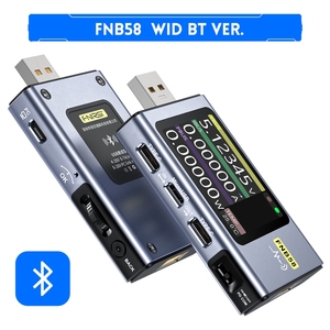 Probador USB de FNIRSI-FNB58, voltímetro, amperímetro, TYPE-C, detección de carga rápida, disparador, Medición de Capacidad, ondulación - Product Image 3