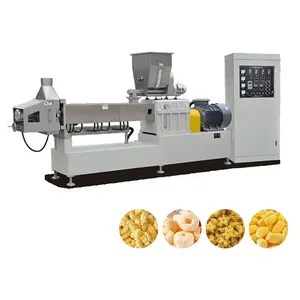 Production of puff snacks machine high quality corn puff snack machine double screw extruder puff snack machine