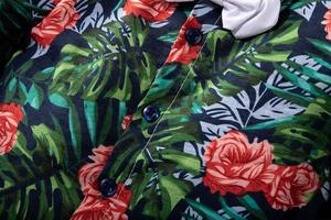 Ropa de Moda para Bebés, Traje Hawaiano para Niños, Conjuntos de Pantalones Vaqueros Elegantes con Pantalones Verdes de China - Product Image 5