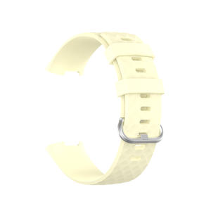 Bracelet de montre étanche en silicone adapté aux bracelets de sport <span class=keywords><strong>Fitbit</strong></span> <span class=keywords><strong>Charge</strong></span> 3 4 à boucle argentée intelligente - Product Image 5