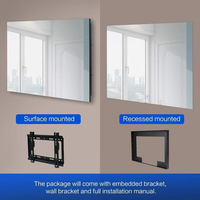 Tamaño personalizado 3D LED iluminado Smart Mirror TV Hospital/Hotel/Salón Impermeable HD Baño Espejo TV