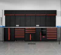 Gabinete de Herramientas Modular de Acero Resistente, Personalizable, OEM, Moderno, Combinado, con 12 Cajones, Cerradura con Llave, Capacidad de Carga de 1000 kg