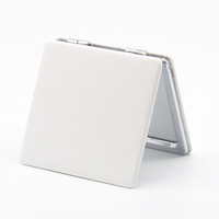 Miroir de maquillage compact rectangulaire avec logo personnalisé, en alliage de zinc, pliable, pour les voyages, le maquillage quotidien, les mariages, les cadeaux