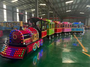 Gia đình mini trackless <span class=keywords><strong>Train</strong></span> đi xe để Bán ổ đĩa Pin điện Du Lịch Thu hút công viên giải trí Trò chơi ở Anh làm bằng thép - Product Image 3