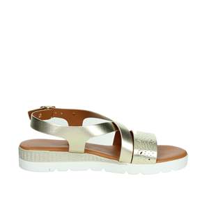 Sandali bassi con plateau in vera pelle traspirante da donna Valleverde 24200 Calzature estive piatte bianche - Product Image 4