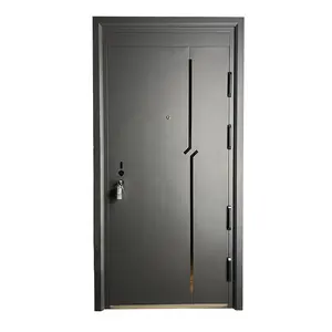 ZOYIMA Metal Luxury Entry Doors Metal Door Manufacturer Sliding Security Exterior Doors for House