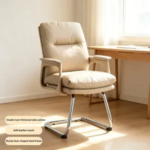 Chaise de Visiteur Moderne pour Conférence, Confortable et Rembourrée, avec Accoudoirs, Haute Qualité, pour Bureau et Réception - Product Image 3