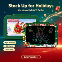 Tablette d'écriture LCD raffinée pour Noël, bloc de dessin, outil pour la maternelle, cours d'art, séances de croquis, blocs-notes à contraste élevé