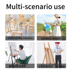 Groothandel Kunst Ezel Studenten Massief Hout Grenen Verstelbare Houten Driehoek Ezel Voor Schets Tekentafel - Product Image 2