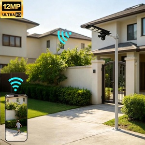 Farola Solar LED de 450W Todo en Uno V380 Pro con Control por Aplicación, Monitoreo WIFI 4G, Luz de Seguridad para Jardín, Luz Solar para Exteriores - Product Image 1
