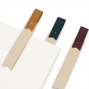 Cheap Multi-color Optional Leather <b>Bookmark</b> with Custom Logo High Quality PU Leather Book Mark for Office & School Stationery - Product Image 3