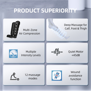 LEAMAI Draagbare Dropshipping Pneumatische Compressie Apparaat Tijdregeling voor DVT Preventie Been Spierherstel Laarzen voor - Product Image 3